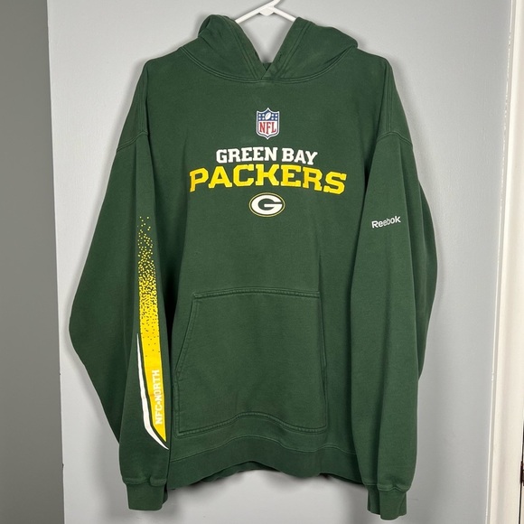 Y2K Green Bay Packers Hoodie Reebok - Picture 1 of 6